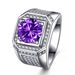 Fashion Dominant Men's Creative Full Diamond Micro Pave Ring_ipsvogv.com