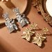 Gold Exaggerated Irregular Pleated Earrings High-end Fashion Women's Ear Jewelry_ipsvogv.com