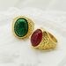 New Fashion Personality Viking Rune Trendy Simple Colorful Men's Ring_ipsvogv.com