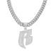 Men's Punk Style Accessories Personalized Jewelry Hip Hop Full Diamond Letter B Pendant With 15mm Cuban Necklace_ipsvogv.com