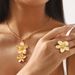 Personalized minimalist metal style earrins with hih-end fashion temperament, flower necklace, niche and versatile_ipsvogv.com