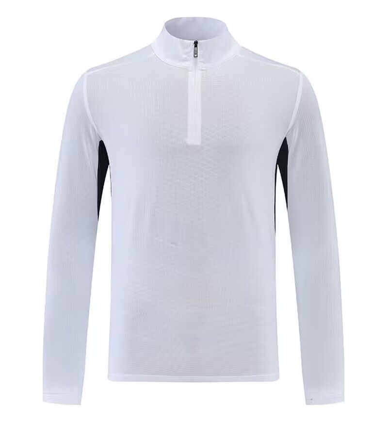 Men's Clothing Dark Pattern Quick-Drying Clothes Long-Sleeved T-Shirt Stand-Up Collar Polo Fitness Sports Running Breathable Tide_ipsvogv.com