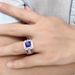 Sanjie's New Full Silver Alloy Inlaid With Blue Square Diamond Zircon Trendy Men's Ring_ipsvogv.com