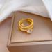 【 Real Gold Plating 】 Open Ring Twisted Crossed Personalized Index Finger Ring, Net Red, Same Sty, Simp and Cold_ipsvogv.com