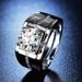 Classic Carbon High Men's Diamond Simulation Mosang Stone Dominant and Full of Wedding Ring_ipsvogv.com