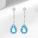 Fashionable And Natural Sea Blue Colorful Treasure Zircon Set Ring Necklace Earrings Women's Jewelry_ipsvogv.com