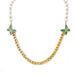 Elegant Pearl Collarbone Chain, Green Leaf Pattern, Diamond Inlaid Butterfly Jewelry, Thick Nec, Titanium Steel_ipsvogv.com