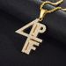 Ins Fashion Letter Necklace Pendant Alloy Rhinestone English alphabet 4PF Hip Hop Necklace Pendant_ipsvogv.com