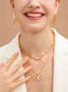 Women's Jewelry Retro Simple Exquisite Temperament Trendy Series Mother Of Pearl Ring Necklace Workplace Fashion All Match Ins Clavicle Necklace_ipsvogv.com