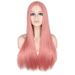hot selling QQXCAIW Long Straight Middle Part Wig Black White Pink Orange Purple Gray Heat Resistant Synthetic Hair Wigs For Women_ipsvogv.com