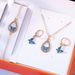 New summer classic trend butterfly necklace bracelet earrings personality versatile multi color oil drop diamond jewelry_ipsvogv.com