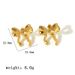 【 New Product 】 Ins Style Stainless Titanium Steel Buckle Earrings, Gold-plated Non Fading Jewelry_ipsvogv.com