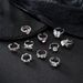 New Combination Fashion Personality Love Colorful Opening 10 Piece Set Ring_ipsvogv.com