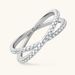 Women's Jewelry Ins Style X Shaped Moissanite Ring Finger Ring Fashionable Temperament S925 Sterling Silver Row Ring Female Jewelry_ipsvogv.com