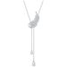 Y Shaped Mysterious Full Diamond Feather Tassel Water Drop Necklace Female Clavicle Chain_ipsvogv.com