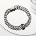Hip Hop Titanium Steel Cuban Gray Diamond Bracelet Does Not Fade W Omen's Bracelet Versatile High End Men's Hand Jewelry_ipsvogv.com