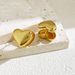 Women's Jewelry Set Fashion Titanium Steel Heart Shaped Mirrored Earrings With Personalized Design And Special Pattern_ipsvogv.com