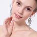 New Stylish Long Leaf Shaped Tassel A Feminine Temperament. The Are Grand And Exquisite, With Micro Inlaid Zircon_ipsvogv.com