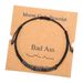 Hot Selling Morse Code Bracelet Creative Black Iron Stone String Wood Beads Hand Woven Card Couple Bracelet_ipsvogv.com