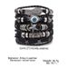 2125 Multi-layer Adjustable Leather Beaded Hand-woven Men's Bracelet Jewelry_ipsvogv.com
