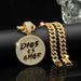 INS Keep Calm English Letter Full Diamond Hip-Hop Pendant Necklace Men's Trendy Jewelry_ipsvogv.com