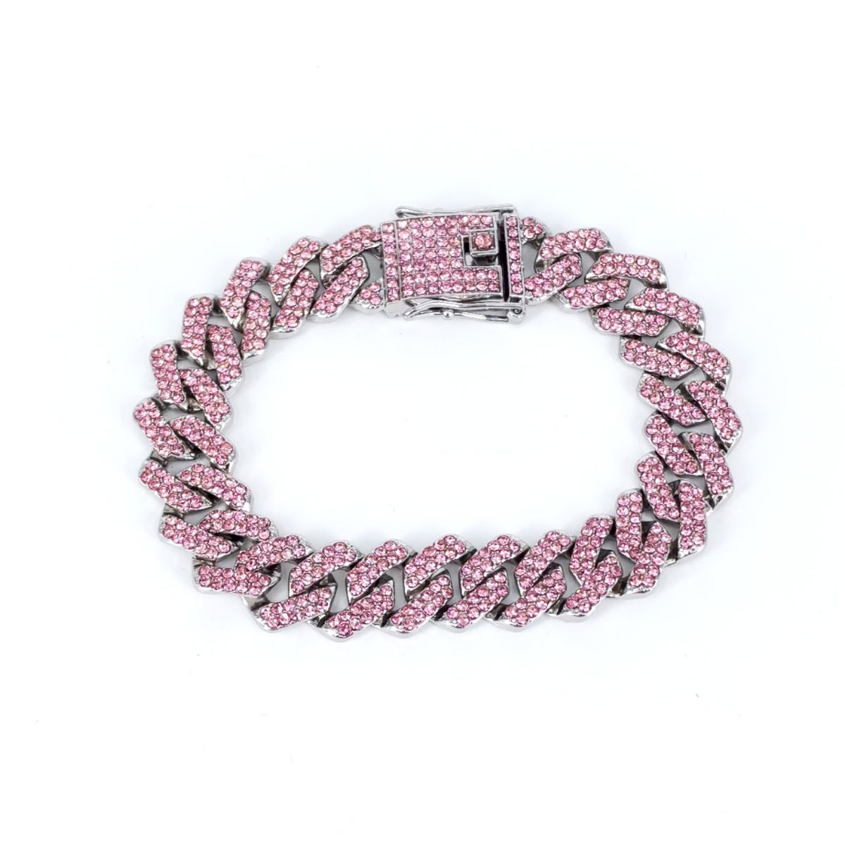 Men’s Jewelry Set Fashion 14mm Diamond Shaped Alloy Necklace For Men Trendy And Cool Hip Hop Cuban Chain_ipsvogv.com