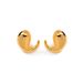 Brass Gold-Plated Frech Smooth Comma INS Iteret Celebrity Blogger Same Style Fashio Versatile Hoop Earrigs For_ipsvogv.com