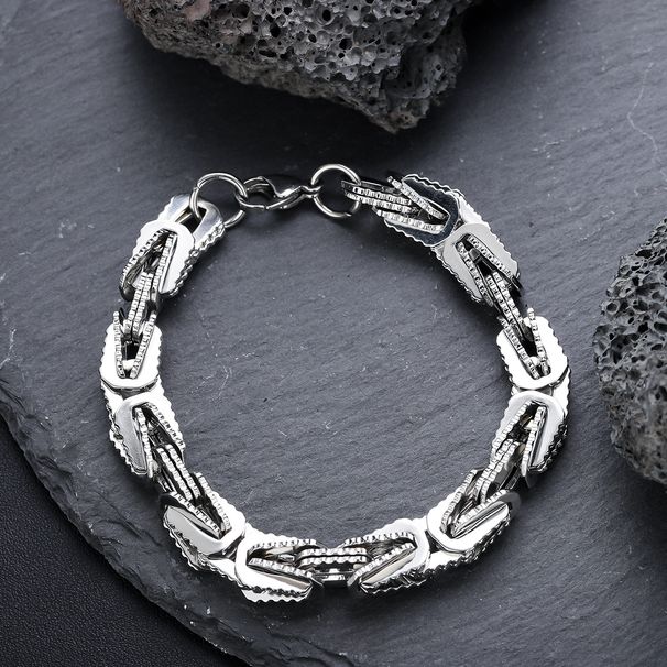 Snake Head High-End Bracelet For Men, Niche Versatile Titanium Steel Cuban Chain, Non-Fading Hand Jewelry Accessory_ipsvogv.com