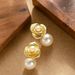 French Exquisite Fashion High Gloss Shi Jia Pearl Flower For Women With Versatile Temperament And High-end Silver Needle_ipsvogv.com