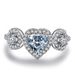 Women's Heart shaped Wedding Rings Zircon Micro inlaid Platinum plated Jewelry_ipsvogv.com