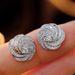 Cao Shi's Elegance and High Quality Zircon Spinning 2024 New Trendy Luxury with Sparkling Diamond Geometry Earrings_ipsvogv.com