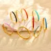 Titanium Steel Enamel Bangles 4/6mm Women Epoxy Bracelets Brand Gold Charm Buckle Bracelet Fashion Designer Jewelry_ipsvogv.com