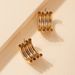 Women's Cold style exaggerated metal big earrings simple temperament elegant earrings _ipsvogv.com