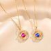 Fashionable New Micro Inlaid Zirconium Love Round Necklace Women's Titanium Steel Light Luxury Clavicle Chain Jewelry_ipsvogv.com