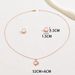 version Korean style fresh sweet earrg necklace set with simple laid zircon earrgs and niche design collarbone_ipsvogv.com