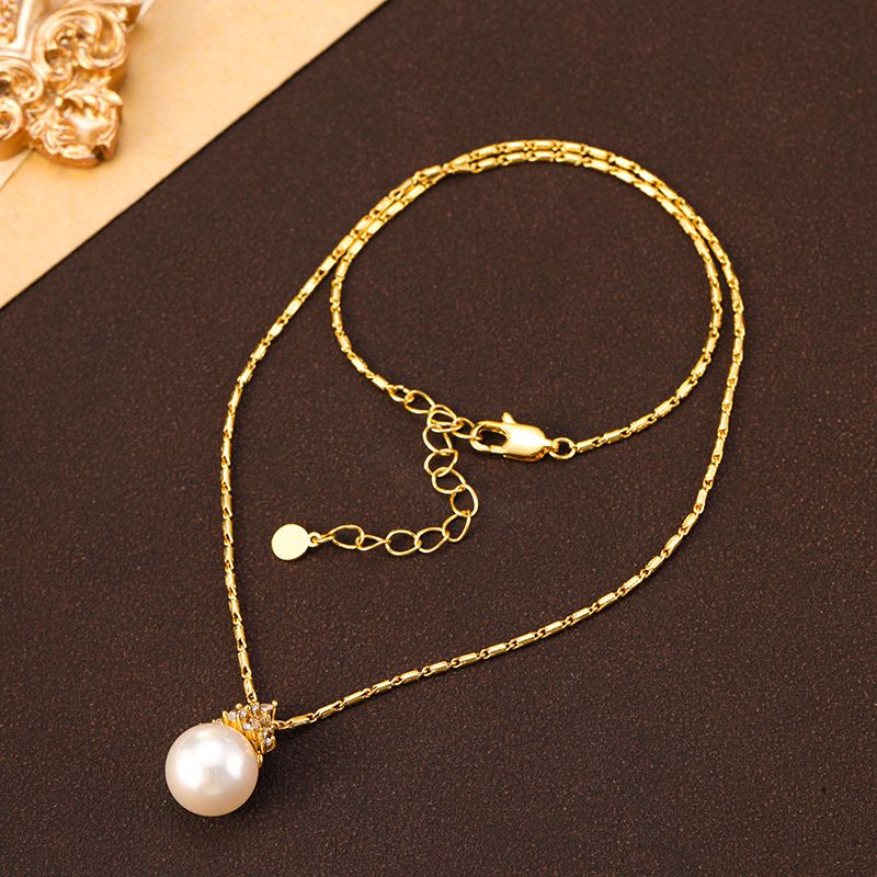 French Crown Pendant of Shijia Pearl Necklace, Women's High End, Versatile, Light Luxury, Niche Clavicle_ipsvogv.com
