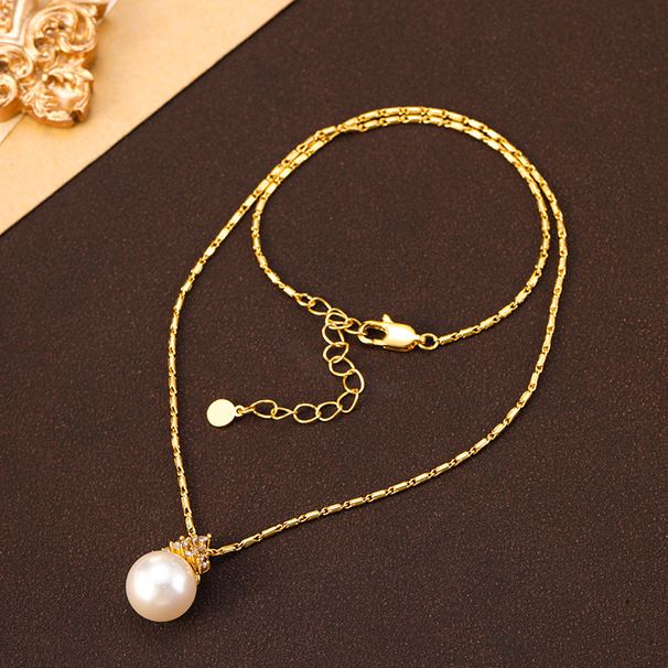 French Crown Pendant of Shijia Pearl Necklace, Women's High End, Versatile, Light Luxury, Niche Clavicle_ipsvogv.com
