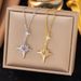 【 New Product 】 Micro Inlaid Zircon Cross Copper Gold-plated Pendant Necklace, Light Luxury And High-end Feeling,_ipsvogv.com