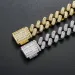 New Fashion Hip Hop Bracelet 15mm White Gold Brass Iced CZ Heavy Baguette Cuban Link Wristband Miami Curb Chain Jewelry_ipsvogv.com
