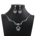 Fashion New And Japanese Style Rhinestone Accessories Earrings Trendy Jewelry Korean Elegant Necklace Set For Women_ipsvogv.com