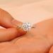 S Pure Silver Bud Full of Sky Star Princess Elsa Mosang Stone Ring, Female Eternal Flower Luxury Proposal Ring_ipsvogv.com