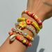 5-piece Starfish Shell Soft Pottery Bracelet Set 2025 Summer Sweet Temperament Beach Travel Vacation Accessories_ipsvogv.com