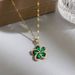 【 】 Rotating Flower Fashion Light Luxury Charm Gorgeous Full Diamond Necklace Women's Versatile Clavicle Chain Titanium_ipsvogv.com