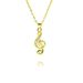 New Copper Plated Gold Guitar Necklace Music Fashion Pendant Simple Personality Unisex Sweater Chain_ipsvogv.com
