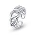 S Pure Silver Side Chain Men's And Women's Rings Luxury INS Adjustable Opening Ring_ipsvogv.com