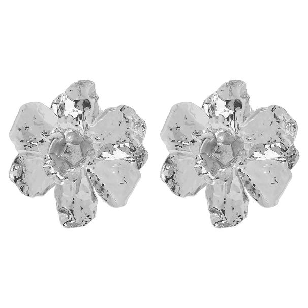 E13115ZA 3D flower pleated made of alloy flowers, with a high-end exquisite feel. These earrings are and versatile_ipsvogv.com