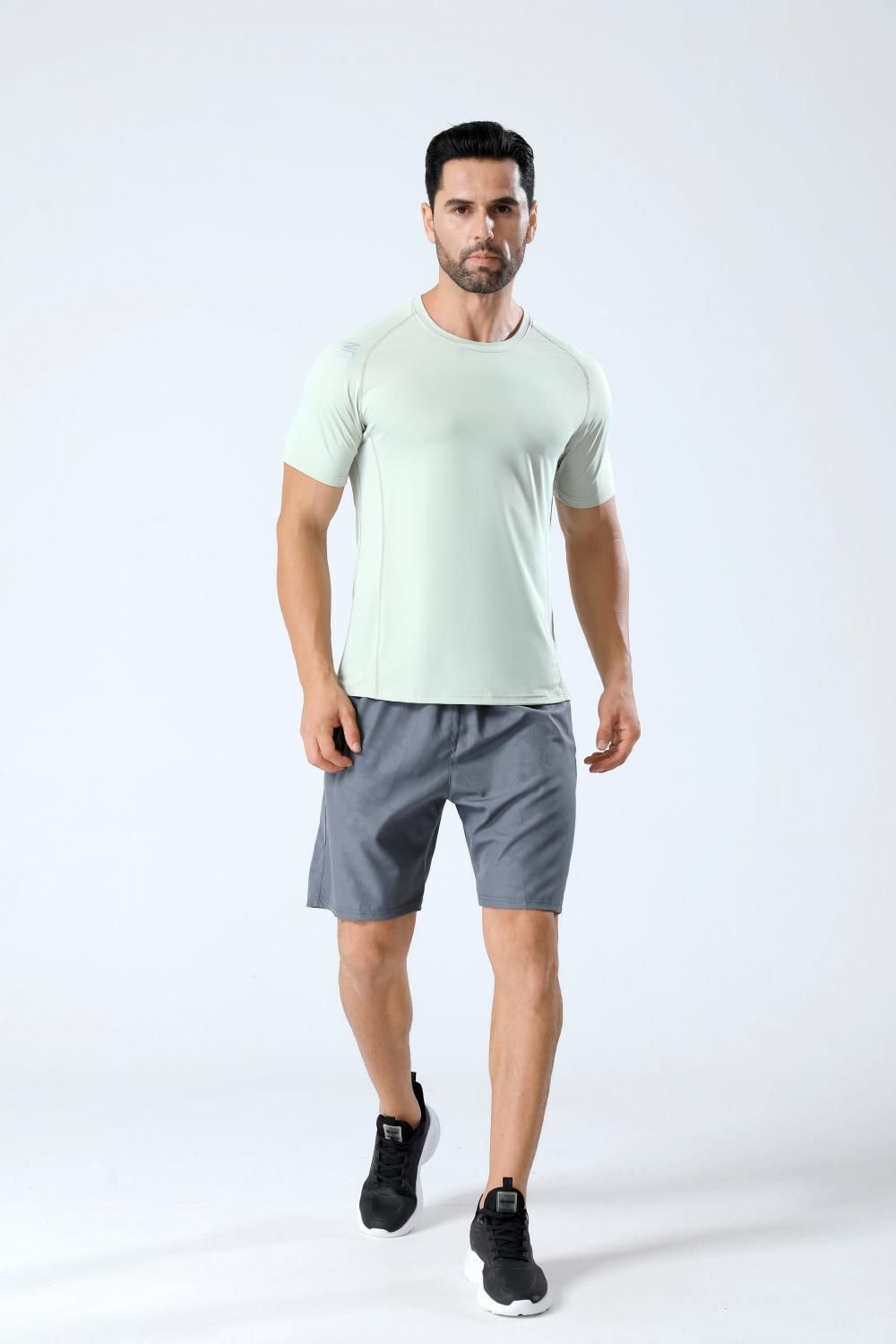 Men's Clothing Quick-Drying Short-Sleeved Ice Silk Breathable Sports Running Fitness Clothes Ice Sense T-Shirt Training Track And Field Suit_ipsvogv.com