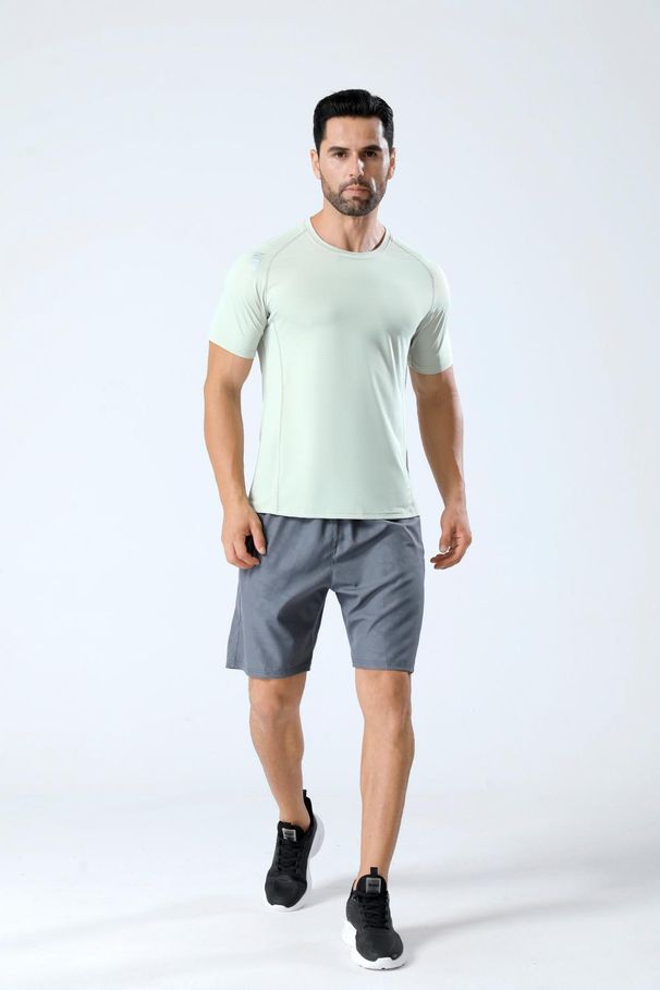Men's Clothing Quick-Drying Short-Sleeved Ice Silk Breathable Sports Running Fitness Clothes Ice Sense T-Shirt Training Track And Field Suit_ipsvogv.com