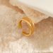 Women’s Jewelry Set Fashion Simple Double Layer Steel Ring Personality All Match Cold Style Real Gold Electroplated Opening Adjustment Ring_ipsvogv.com