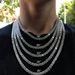 hot selling accessories spring buckle tennis chain zircon necklace hip hop jewelry full diamond men's necklace_ipsvogv.com